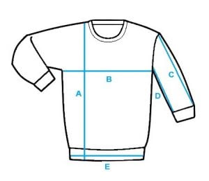 Schemat jak mierzyć bluze